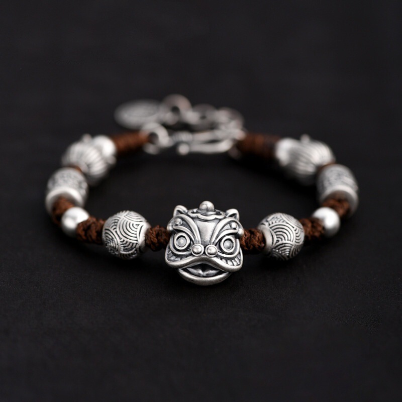 New Style Lion Awakening Bracelet for Men and Women, Retro Chinese Style, Wealth-Attracting Bead Bracelet, Gift for Boyfriend New Style Lion Awakening Bracelet for Men and Women, Retro Chinese Style, Wealth-Attracting Bead Bracelet, Gift for Boyfriend
