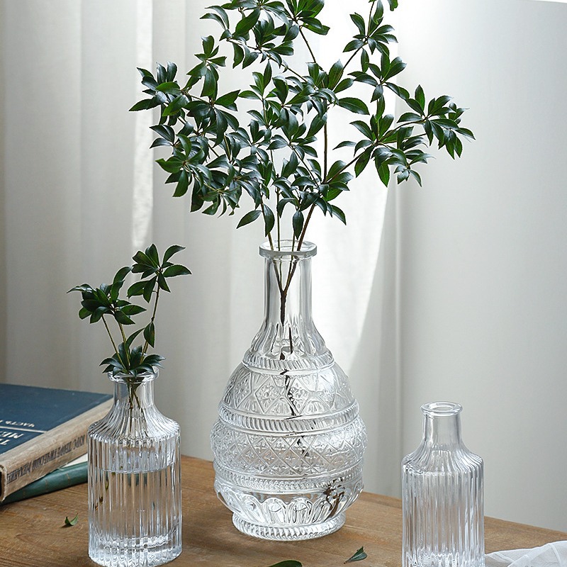 Retro transparent glass brand decorations flower-shaped for living…