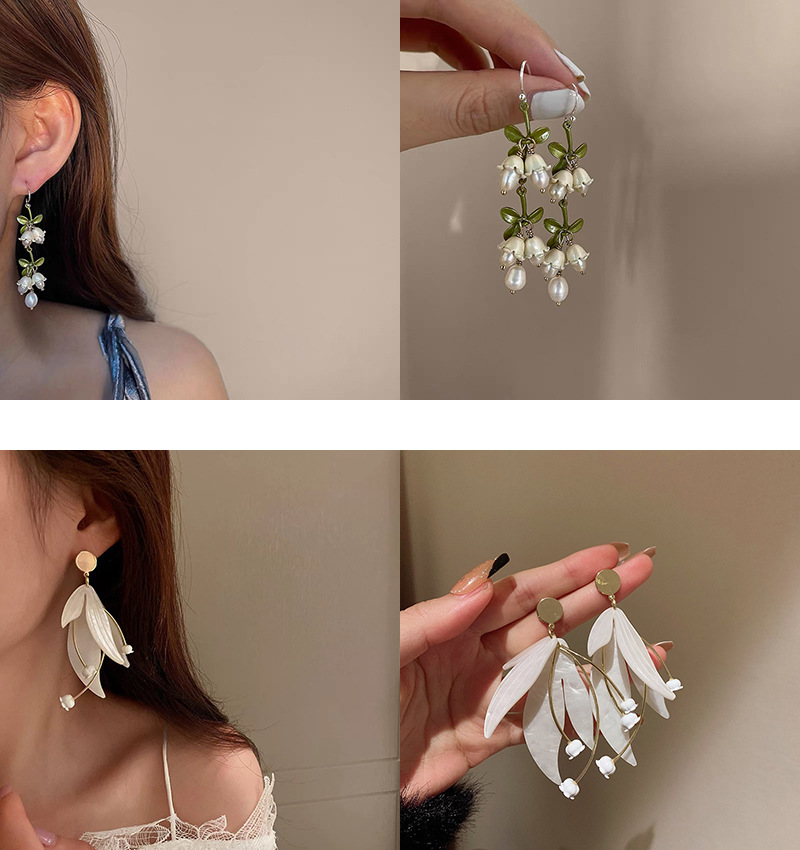 1 Pair Quantity Sweet Bow Knot Alloy Artificial Pearls Women's Earrings 1 Pair