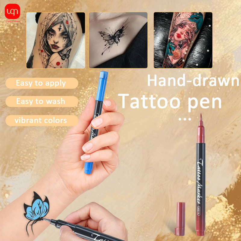 Cross-Border Exclusive Supply of Uv Tattoo Pens, Disposable Temporary Skin Markers, Painting Pens, Party DIY Skin Pens