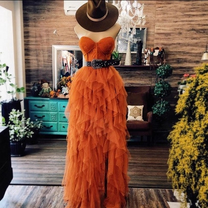 2025 Cross-Border Dropshipping Women Party Wear Slit Skirt Thigh Tube Formal Dress