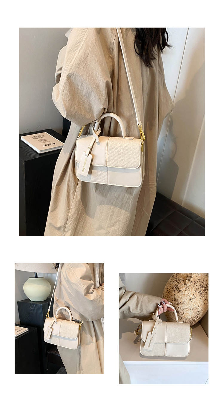 Maillard Splicing Handbag for Women 2024 New Style, with Unique Texture and a Stylish Crossbody Bag Design_voghion.com