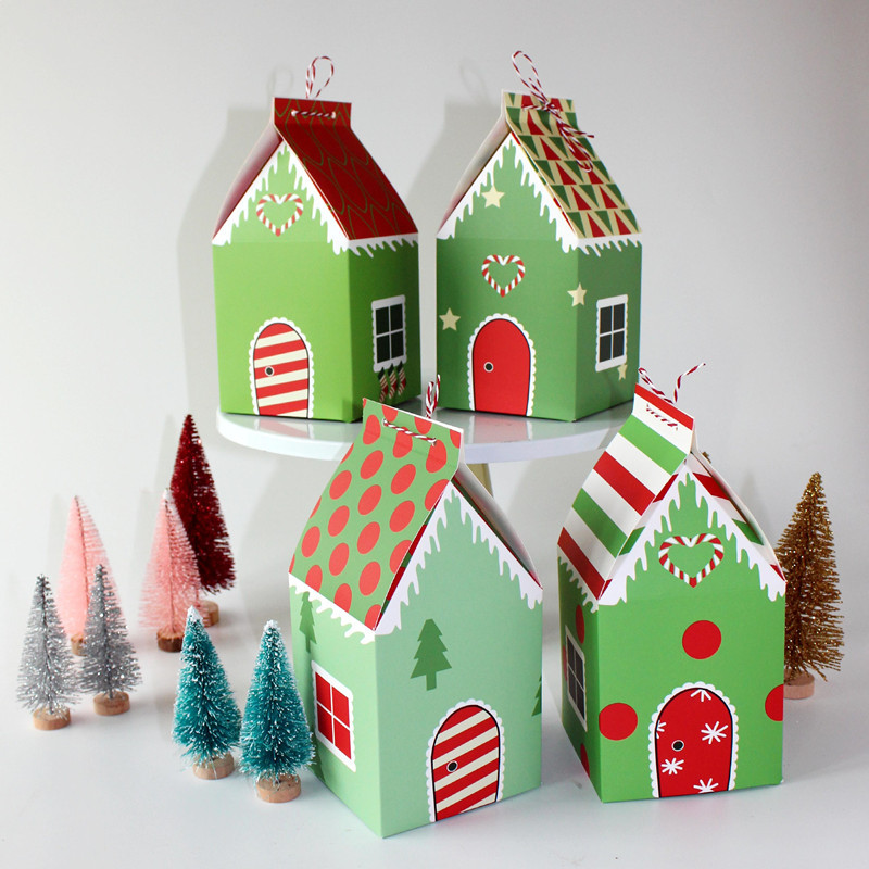 Cross-Border nueva casa de Navidad caja de dulces caja de turrón copos de nieve caja de embalaje Navidad regalo caja ciega