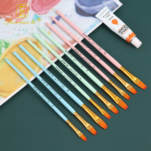 Cross-border 3 water chalk nylon hair oil painting brushes watercolor acrylic paint pen art brush set