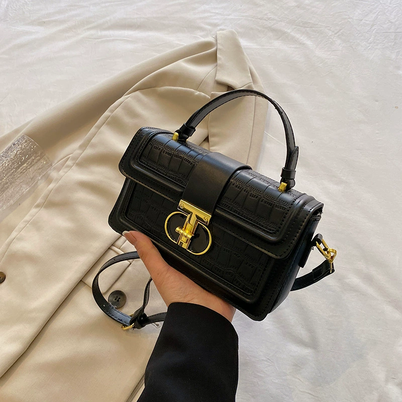 Handheld box shoulder bag, top-handle crossbody with detachable strap, multiple colors