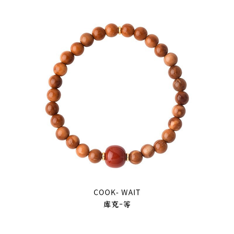 晗珞~猫眼石淡水珍珠玉髓手链新中式复古文玩手串休闲百搭手饰女|undefined