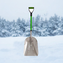 工厂批发出口欧美市场大铝锹冬季户外铲雪工具纤维柄雪锹