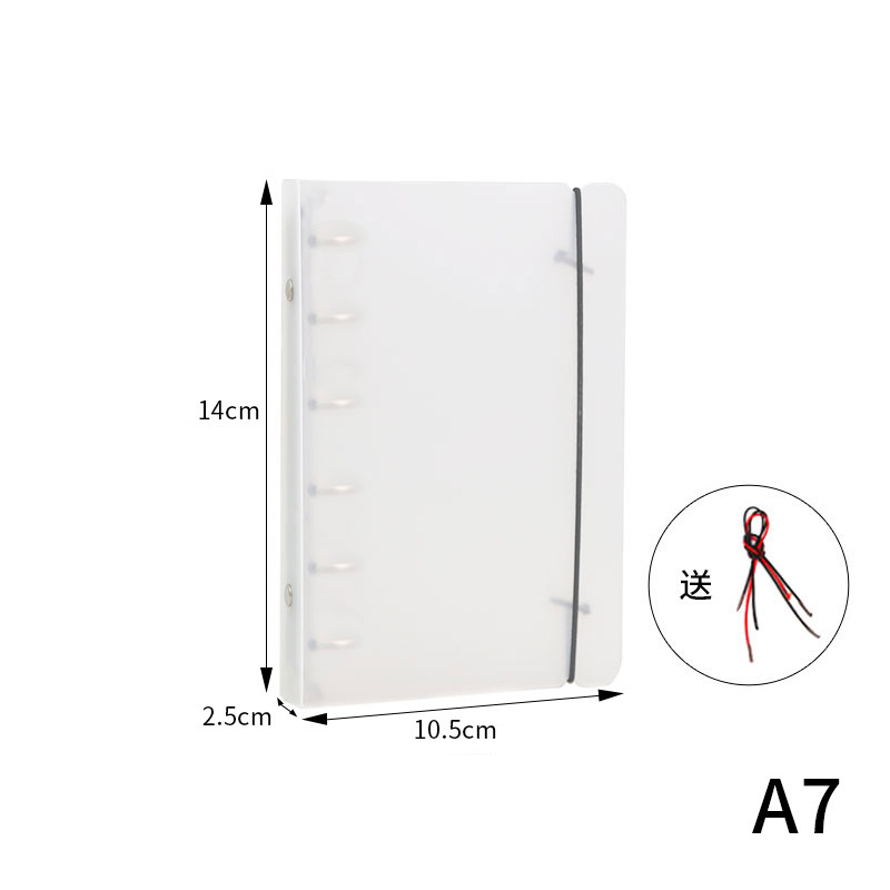 包郵便PPフロスト半透明バンドバインダークリップa 4a 5a 6a 7b 5 6穴9穴バインダー手帳ケース|undefined