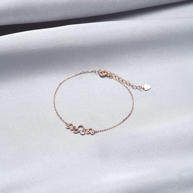 Creativo lindo Nueva joyería estilo japonés y coreano s925 plata animal ratón cabeza pulsera de las mujeres accesorios elegantes al por mayor