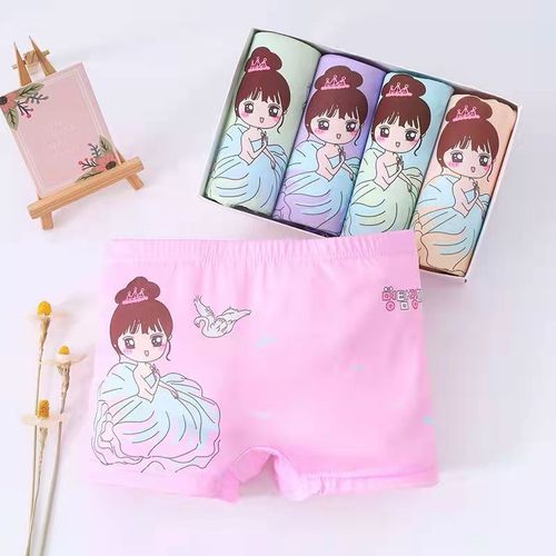 Children's underwear, female cartoon boxer briefs, girls triangle, small, middle and large children, princess boxer briefs, foreign trade wholesale