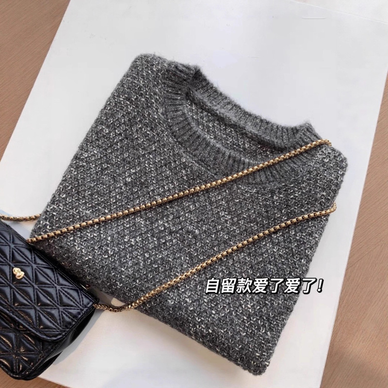 I Love Iceland Gray! Fashionable Slimming Versatile Shiny Turkish Mohair Vest Wool Gilet for Women Autumn and Winter New