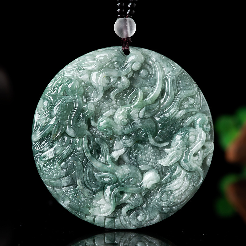 natural Myanmar Jade Kowloon Shelter imperial tablet to which students and officials were required to pay respect Zodiac jade Pendant Ice Pendant Jade article wholesale
