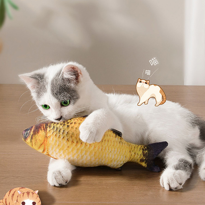 逗猫玩具仿真鱼逗猫磨牙啃咬毛绒玩具鱼猫薄荷鱼猫咪用品|undefined