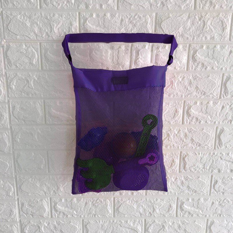Bolsa de almacenamiento plegable para niños, bolsa de aseo de malla multicapa, bolsa de playa grande, bolsa de almacenamiento portátil para juguetes, disponible en stock