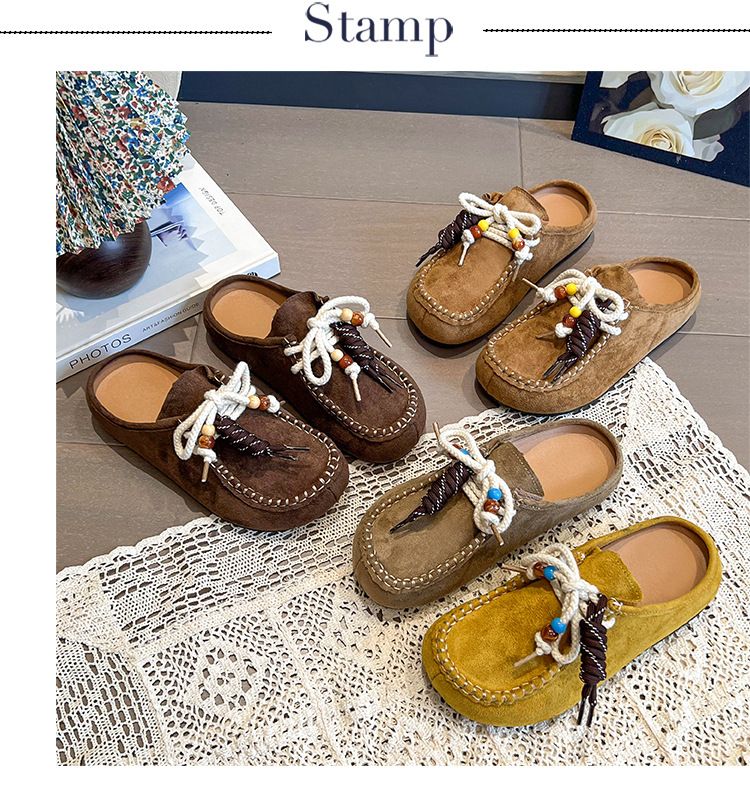 Pantofole donna comode con perline e suola spessa da casa_voghion.com