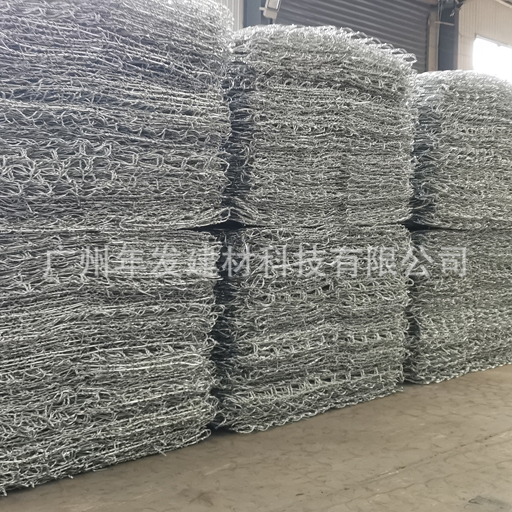 石笼网箱河道高尔凡雷诺护垫六角拧花片镀锌钢丝笼包塑格宾石笼网