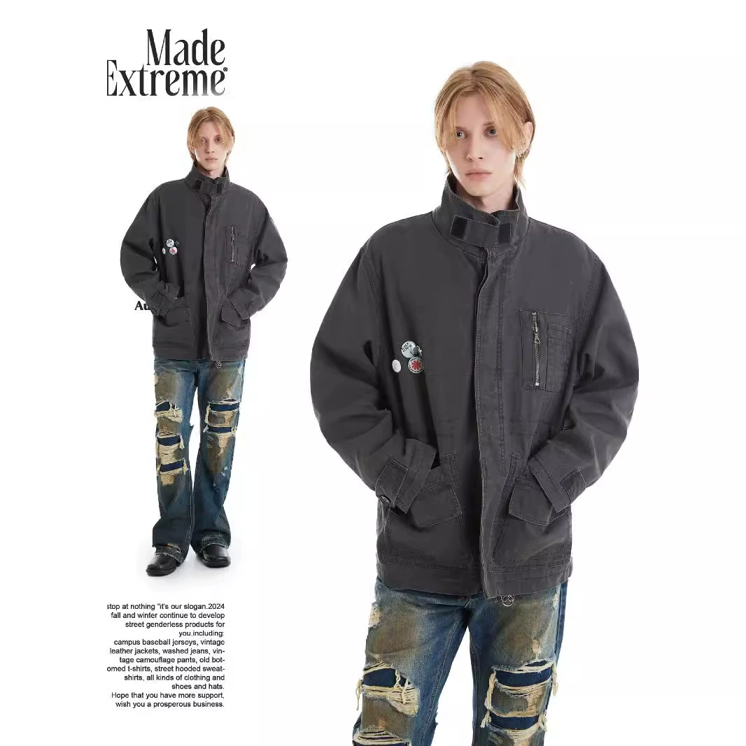 MADEEXTREME Весенний и Осенний дизайн Чувство diy значок куртка с высоким воротником