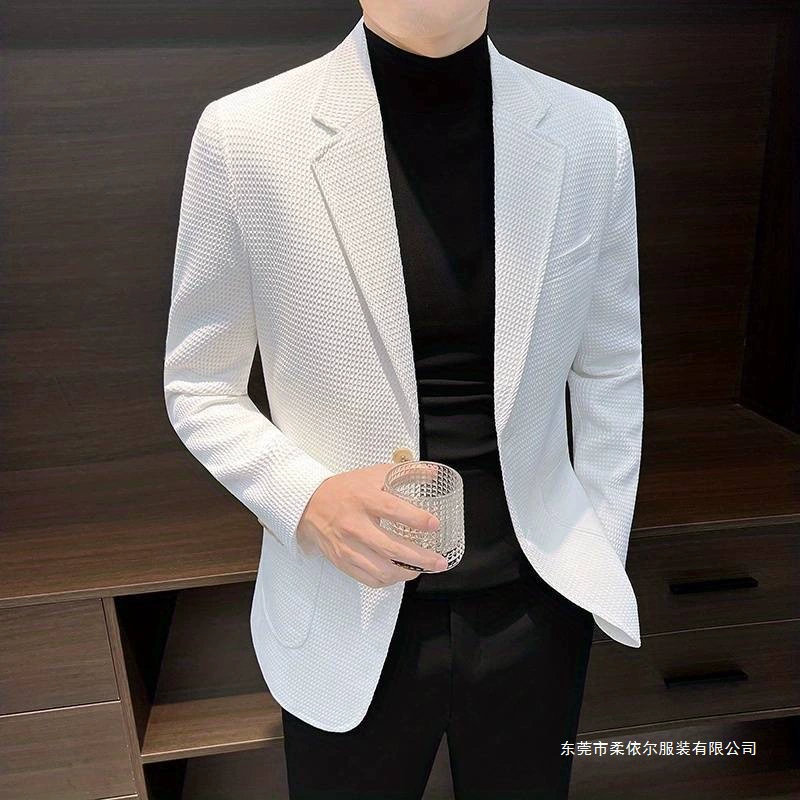 Мужской модный трендовый костюм дизайна, slim fit, тренд сезона
