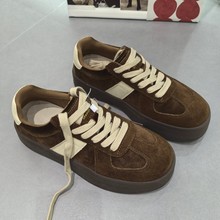 真皮3.5CM跟高德训鞋女鞋子新款秋季爆款百搭休闲运动鞋nw709-10