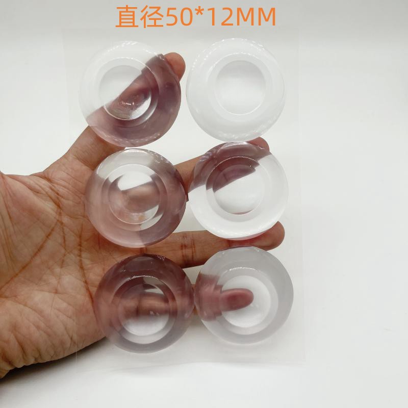 Sin perforación, tira anticolisión transparente invisible, almohadilla anticolisión del refrigerador, manija de puerta silenciosa y gruesa, pegatina anticolisión del gabinete trasero de la puerta de silicona