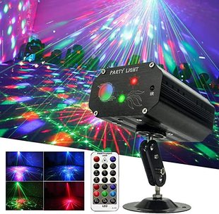 Dormitory Bedroom Square Dance Colorful Small Laser Laser Light Ktv Atmosphere Light Bar Voice-Controlled Rhythm Light