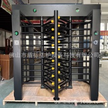 烤漆喷涂电镀人行成品旋转道闸 双门双通道进出转动防尾随棍闸机