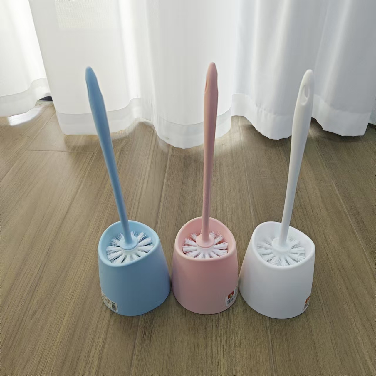 Cepillo de inodoro Cepillo de inodoro de estilo japonés Juego de cepillo de inodoro con base Cepillo de inodoro de limpieza de plástico para el hogar