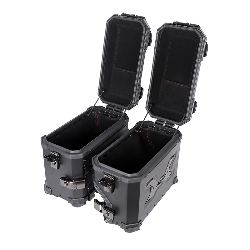 38Lmjw Knight Right Side Box Motorcycle Universal Aluminum Alloy Side Box Waterproof Side Box Anti-Theft Travel Storage Box