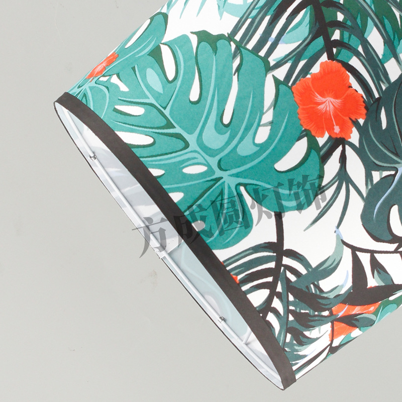 Pantalla de tela de selva tropical transfronteriza, lámpara de pie de viento nórdico, accesorios de lámpara, cubierta de carcasa, stock al por mayor
