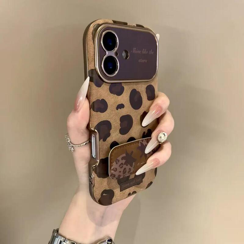 Retro Leopard Print Suitable for Apple 17Promax Mobile Phone Case New Iphone16 High-End All-Inclusive Lens Autumn and Winter Case Retro Leopard Print Suitable for Apple 17Promax Mobile Phone Case New Iphone16 High-End All-Inclusive Lens Autumn and Winter Case