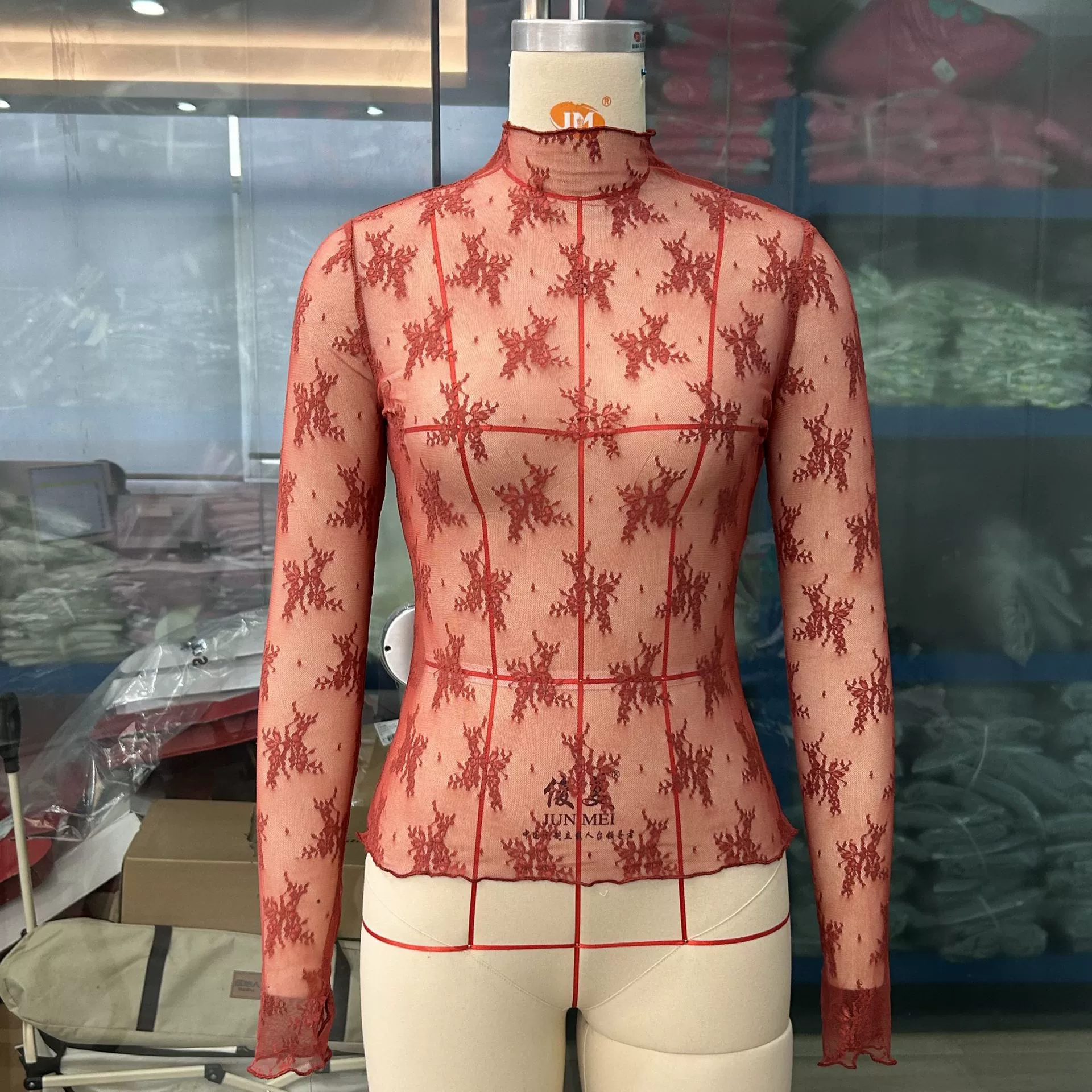 Туника из сетки с длинным рукавом, женская полупрозрачная растяжимая lace, дышащие многоцветные, размеры S–XL