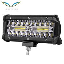 LED三排长条灯 7寸 120W 工作灯改装越野车灯车顶灯 越野车射灯