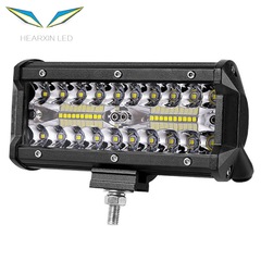 LED三列長条灯7インチ120W作業灯を改造してオフロード車のランプを改造します。