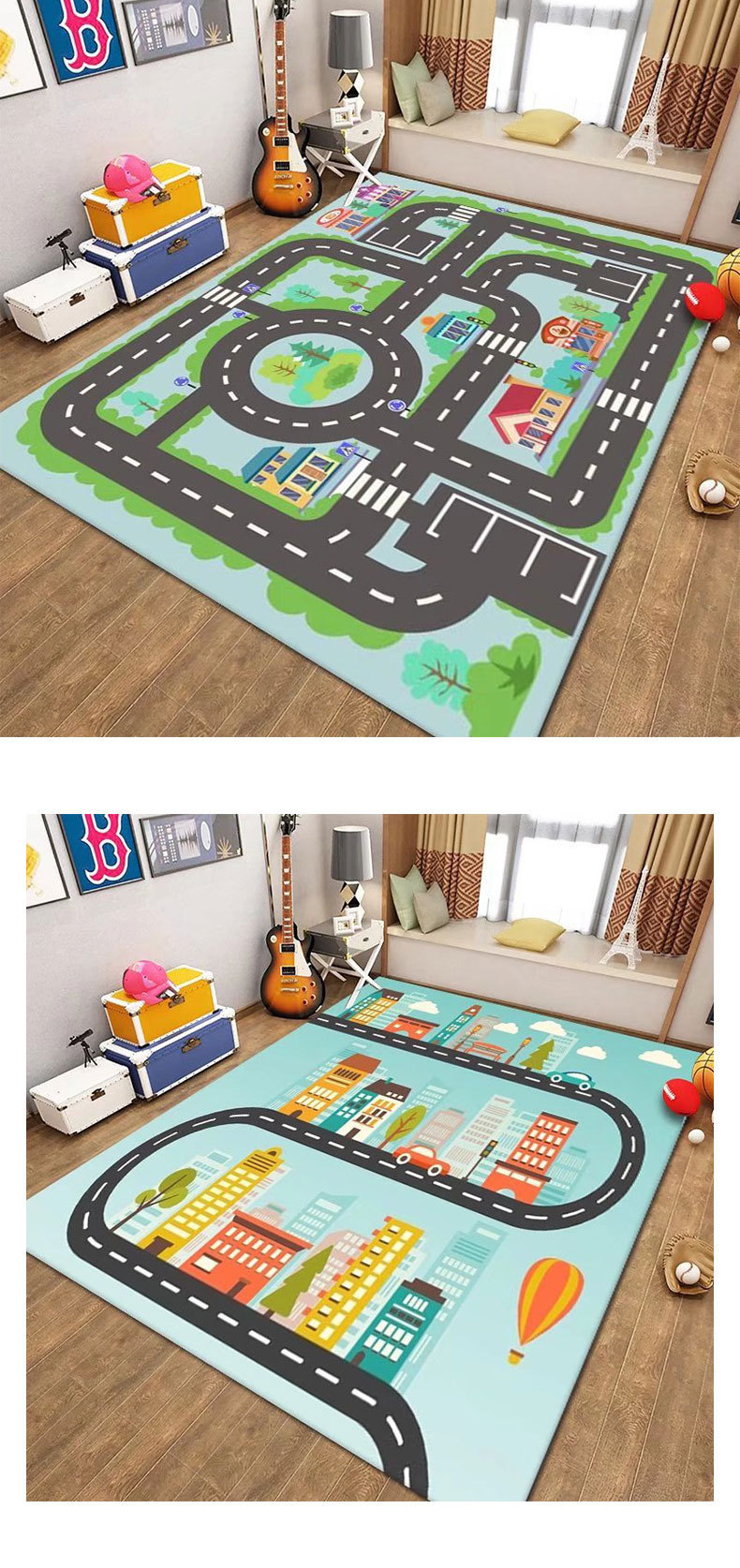 Cross-Border Children's Carpet Parking Lot Climbing Mat Early Education Kindergarten Carpet Game Traffic Road Mat Available for Dropshipping