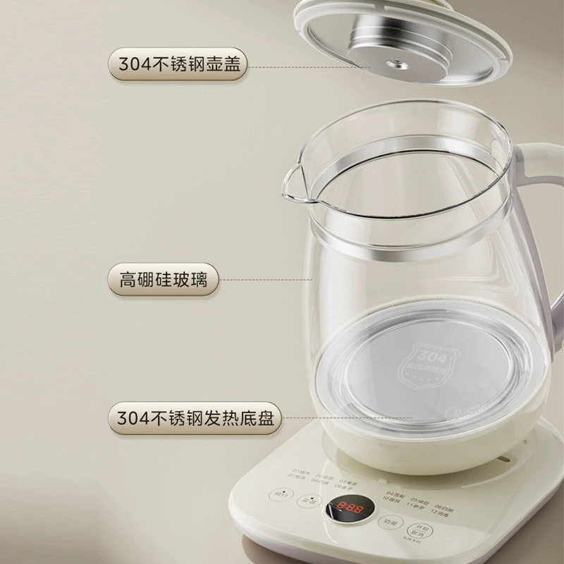 Ключный термостойкий чайник Midea для дома и офиса, многофункциональный чайник-помощник, встроенная кастрюля, компактный чайник