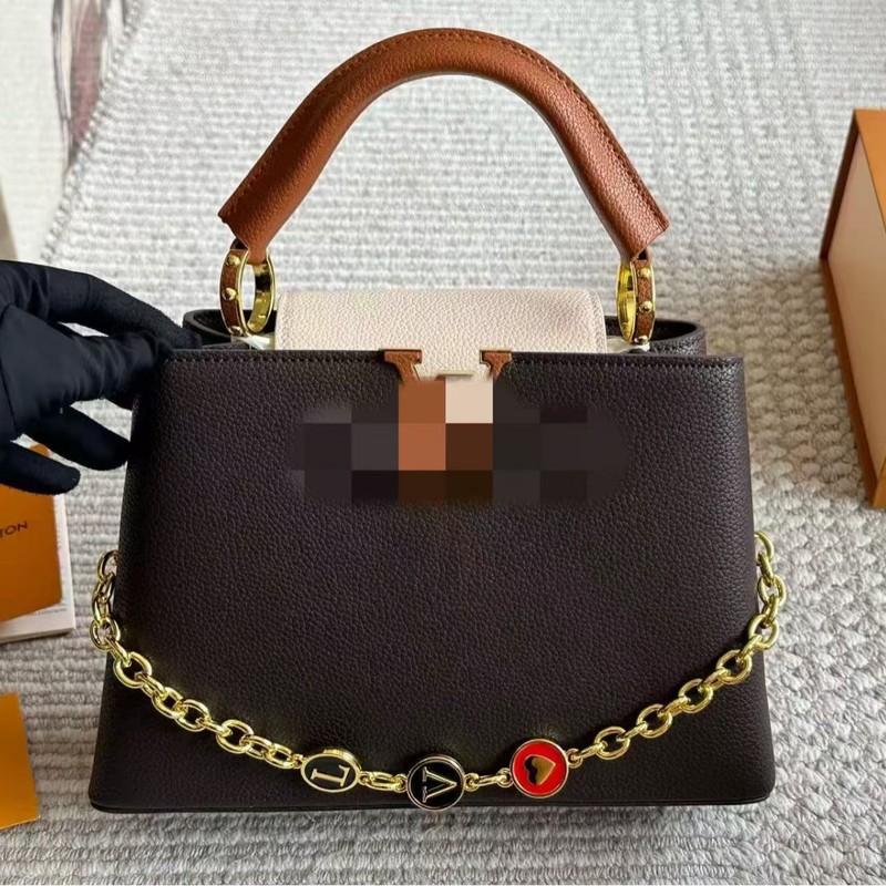 跨境2025款高级V字轻奢手提女包包时尚百搭单肩斜挎包包女|undefined