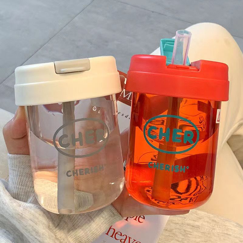 网红迷你塑料吨吨杯儿童学生简约ins便携吸管杯高颜值随手杯礼品