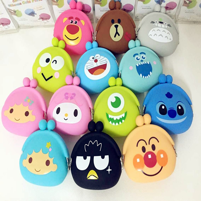 卡通硅胶零钱包 韩国可爱零钱包 糖果色小包 钥匙包 女士包