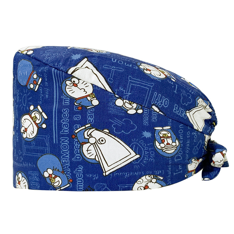 Estomatólogo casquillo de la enfermera transpirable tapa de la sala de operaciones hembra de algodón puro tapa de trabajo médico de la sala de operaciones tapa de cocina médica