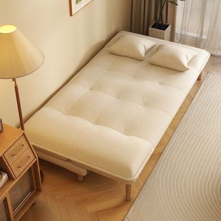 Small Apartment Savior Foldable Sofa Bed Rental Living Room Bedroom Folding Solid Wood Dual-Purpose Sofa Apartment