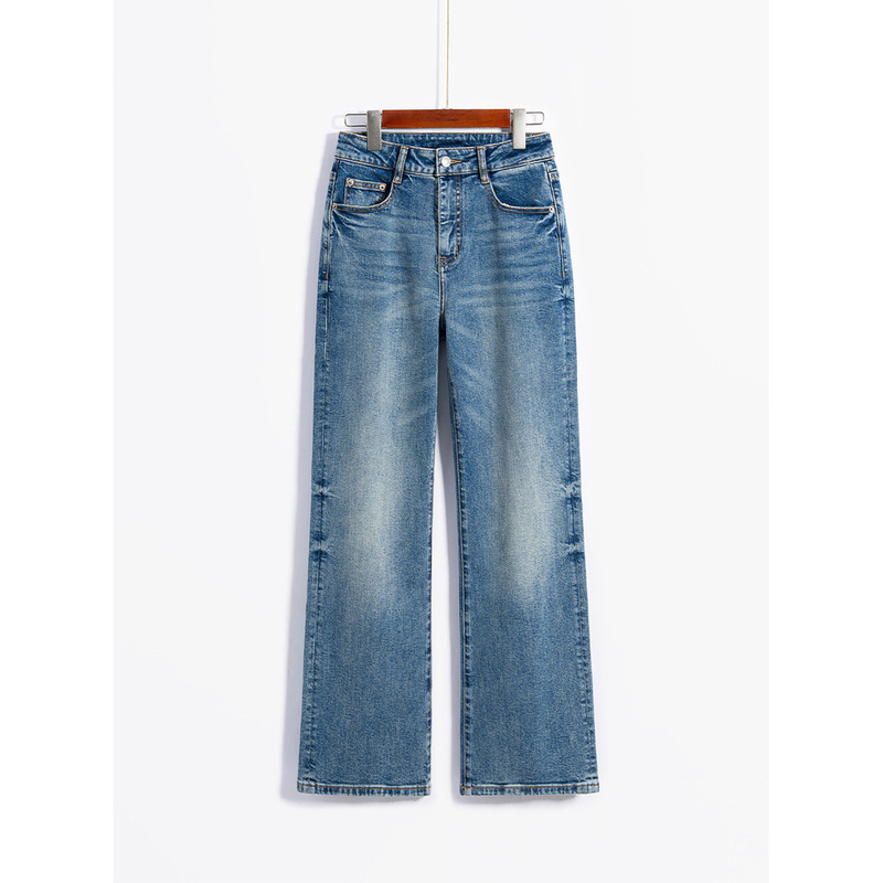 Moc* Same Style Jeans! Y2K Style 2026 New Textured Straight-Leg Pants Mbd4Jen019