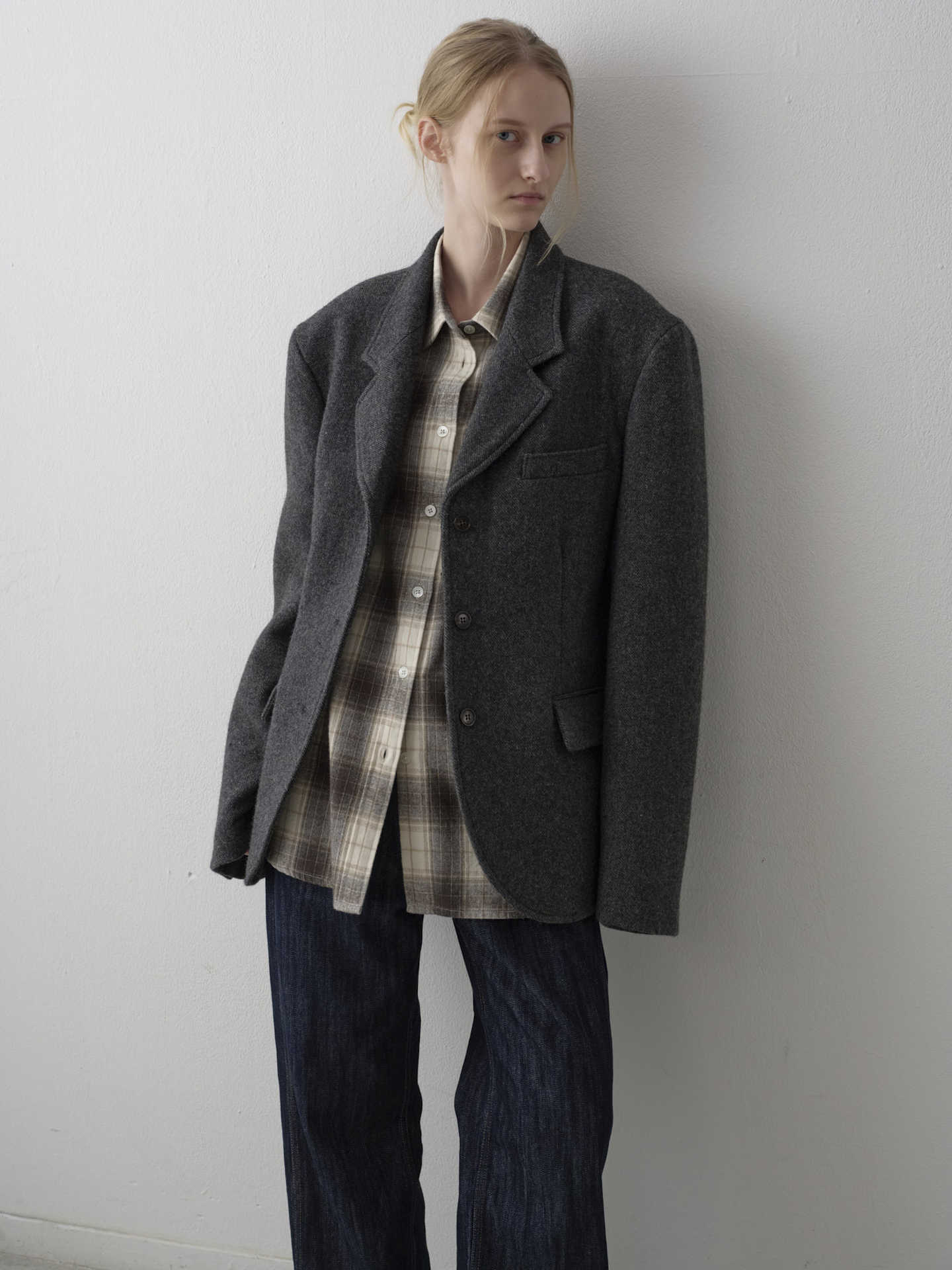 In Stock FAC*DE PATTE*N Woolen For Women Autumn Winter New Simple Elegant Commuter Blazer_ecoleips.com