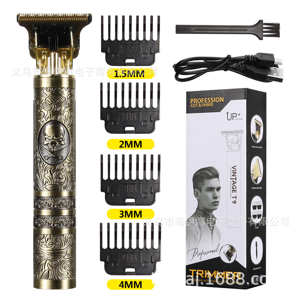 Amazon proporciona especialmente la cabeza de Buda dragón y Fénix pelo Clipper eléctrico pelo Clipper aceite cabeza Clipper recargable Barber Clipper fábrica de Ventas Directas