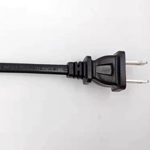 極性插頭兩插有極性大小頭美規插頭配NISPT-2 18AWG 2C黑色1.2米