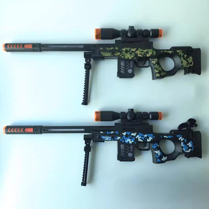 Super large simulation manual awm sniper rifle children sound and light electric eight sound gun color light boy toy gun