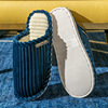2022 new cotton slippers female men's winter couple home non-slip fur warm floor tow slobel slip shoes