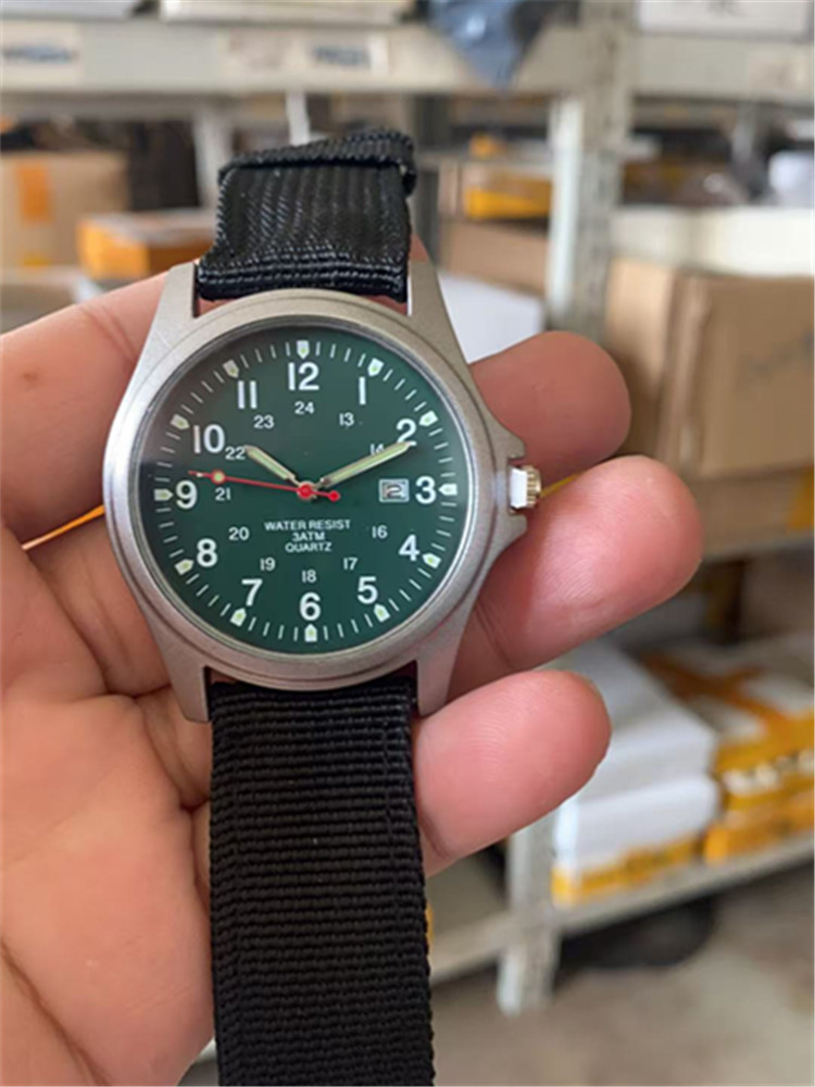 Correa de nylon reloj de hombre Calendario de comercio exterior reloj de cuarzo deseo nuevo reloj AliExpress eBay reloj militar entrega de una pieza