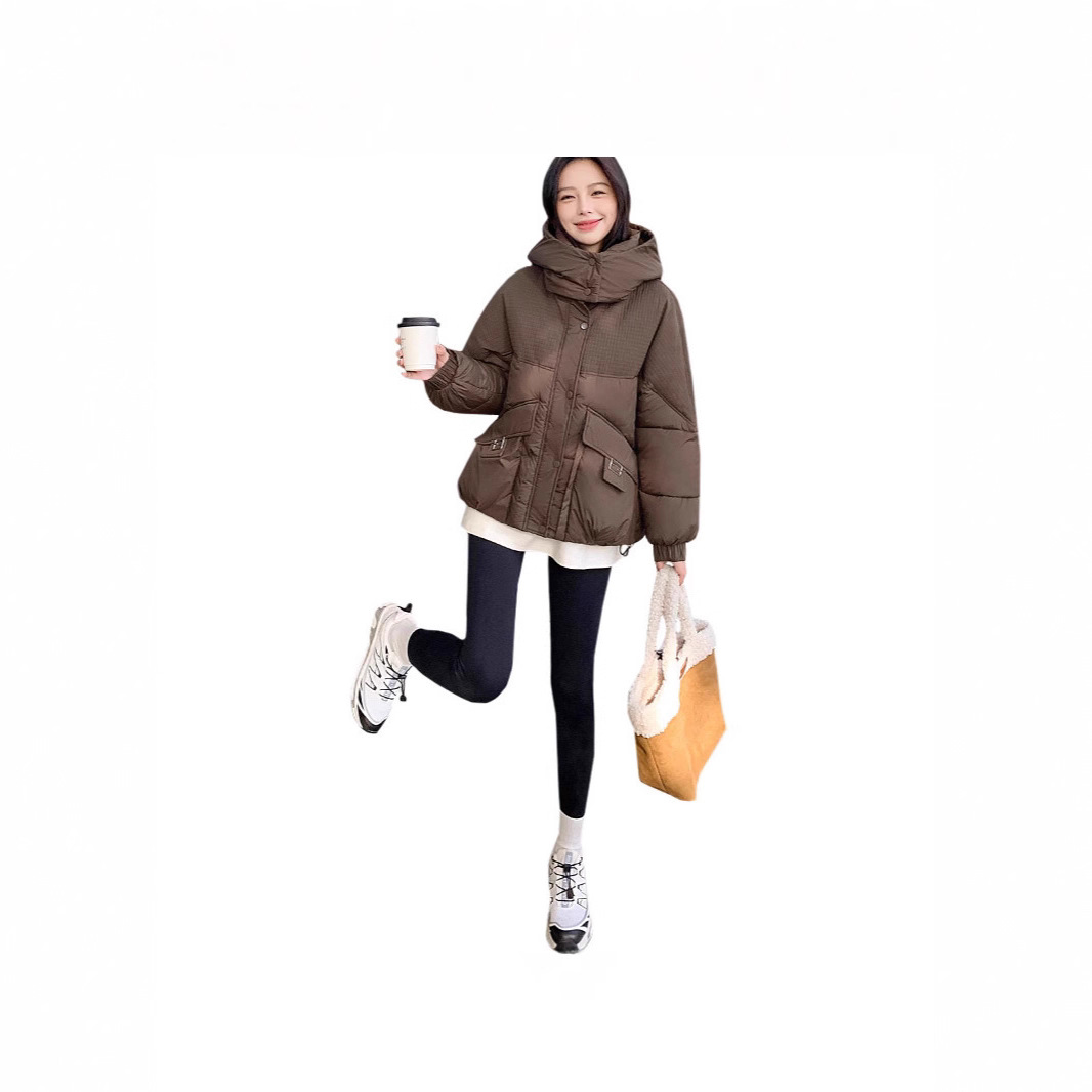 2025 nueva ropa de algodón de invierno corto coreano chaqueta suelta de moda pequeña chaqueta de algodón gruesa image 5