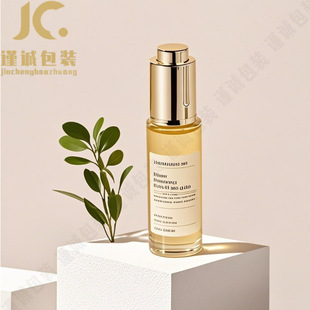 Spot 30ml Straight Round Essence Oil Bottle, Drop Pump Transparent Spot Essence Bottle, Cosmetic Liquid Foundation Bottle Packaging Material