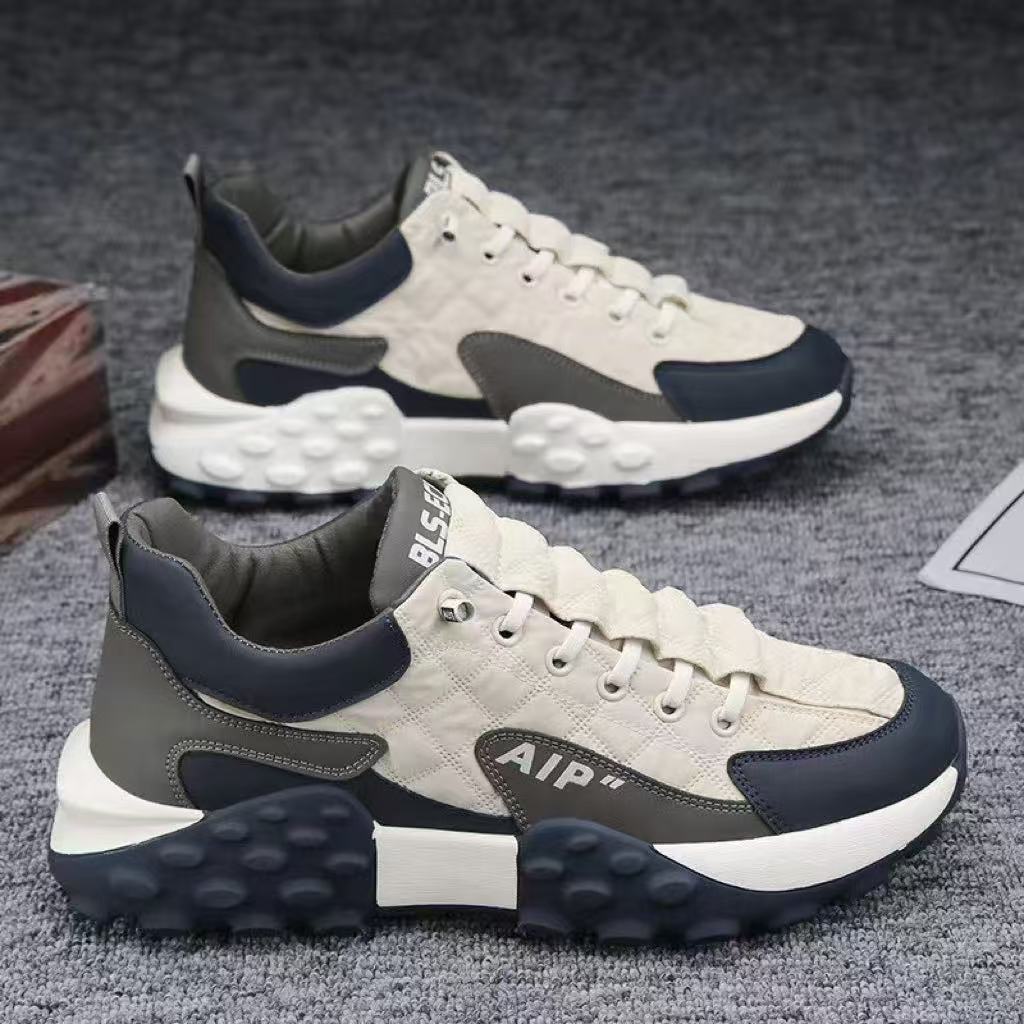 Zapatos deportivos para hombres de primavera y otoño, zapatos casuales de tendencia de todo fósforo, zapatos de papá de suela blanda, zapatos de viaje para jóvenes y jóvenes al por mayor